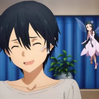 ♟ Kirito Sword Art Online Anime, Sword Art Online, Kirito, Hada telegram sticker