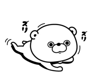 😐 oso, nadando, lindo, dibujos animados, animado, animal, nadador, agua telegram sticker