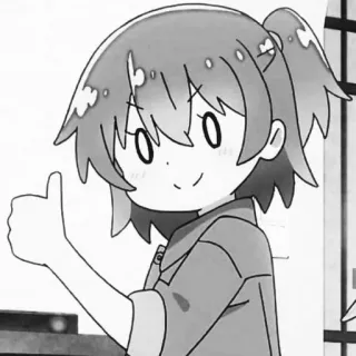 ♟ Anime, Dibujos animados, Pulgar arriba, Positivo, Aprobación telegram sticker