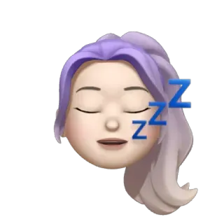 😴 buồn ngủ, ngủ, mệt mỏi, zzz, memoji, hình đại diện telegram sticker