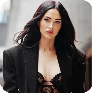 👗 Megan Fox actress, celebrity, model, woman, brunette, portrait telegram sticker