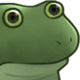 😦 rana, lindo, animal, verde, meme whatsapp sticker