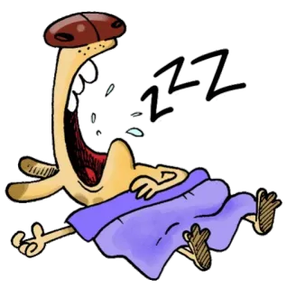 💤 ZZZ assonnato, stanco, dormire, cartone animato, ZZZ whatsapp sticker