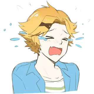 😭 llorando, triste, anime, manga, emocional, personaje telegram sticker