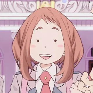 🙃 Ochaco Uraraka My Hero Academia anime, my hero academia, ochaco uraraka, uraraka, cartoon telegram sticker