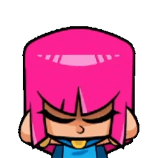 ๐ cartoon, pink hair, character, female telegram sticker