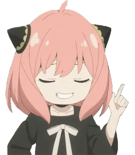 👆 Anya Forger Spy x Family anya forger, spy x family, anime, hoạt hình, nhân vật, dễ thương, hài hước telegram sticker