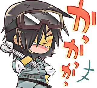😄 かかか丈 Anime, Manga, Schraubenschlüssel, Mechaniker, Cartoon whatsapp sticker