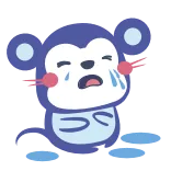 😭 traurig, weinend, Affe, Cartoon, Ausdruck, Emotionen telegram sticker