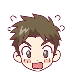 😧 anime, manga, geschrokken, uitroep, verrast, cartoon, aziatisch, man telegram sticker