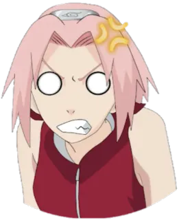 😡 Sakura Haruno Naruto Sakura, Naruto, Anime, Arrabbiato, Irritato, Irritazione telegram sticker