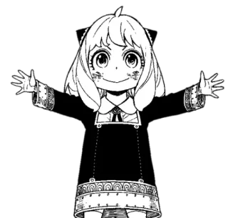 👐 Anya Forger Spy x Family Anya Forger, Spy x Family, anime, manga, lindo, personaje, fanart telegram sticker