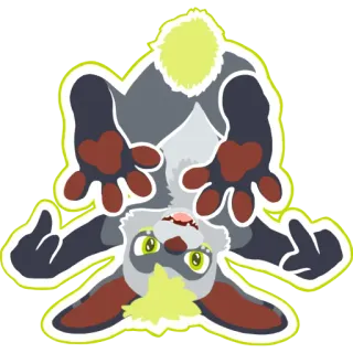 🐾 うさぎ, 動物, 漫画, 中指 telegram sticker