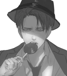 🍬 Levi Ackerman Attack on Titan anime, levi, attack on titan, aot, manga, character, fanart telegram sticker