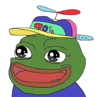 😍 Pepe the Frog 90's Pepe la Rana, Meme, Meme de Internet, Años 90, Rana, Personaje telegram sticker