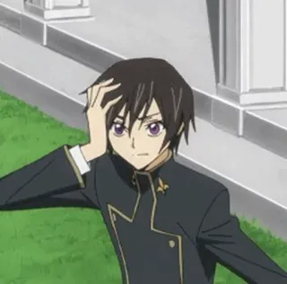 🥀 Lelouch Lamperouge Code Geass 애니메이션, 혼란스러움,  를르슈, 람페르지 telegram sticker