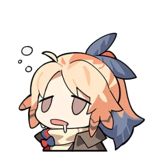 🤤 mengantuk, anime, lelah, chibi, kartun, imut telegram sticker