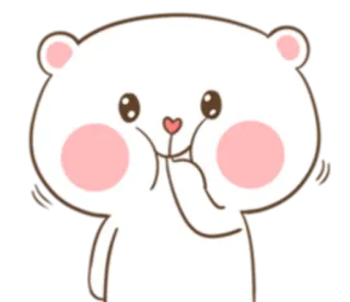 🙂 süß, Bär, Tier, Cartoon, Aufkleber, fröhlich telegram sticker
