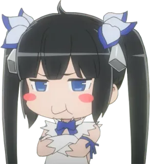 😒 Hestia Is It Wrong to Try to Pick Up Girls in a Dungeon? アニメ, ヘスティア, ダンまち, ダンジョンに出会いを求めるのは間違っているだろうか, キャラクター, 漫画 telegram sticker