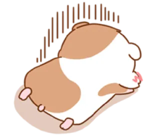 😓 햄스터, 귀여운, 동물, 애완 동물, 지친, 만화 telegram sticker