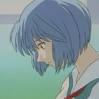 📓 Rei Ayanami Neon Genesis Evangelion anime, mädchen, rei ayanami, evangelion whatsapp sticker