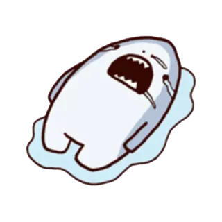 😣 crying, sad, tears, cartoon, character, emotion telegram sticker