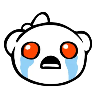 😭 piangere, triste, lacrima, arrabbiato, faccia telegram sticker