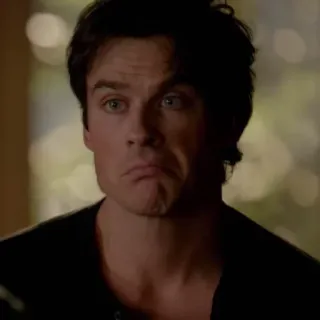 💉 Damon Salvatore The Vampire Diaries 电视剧, 吸血鬼, 达蒙·萨尔瓦托, 伊恩·萨默海尔德, 吸血鬼日记, 剧情 telegram sticker