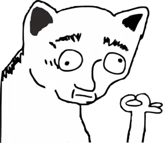 😶 động vật, ok, cử chỉ thô tục, meme whatsapp sticker