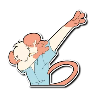 🙌 rato, dab, desenho animado, animal, fofo, engraçado telegram sticker
