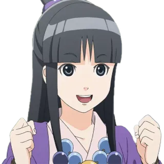 😊 Maya Fey Ace Attorney Maya Fey, Ace Attorney, anime, video game, character, smile telegram sticker