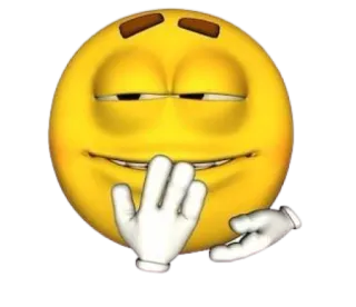 ☺️ Emoji, Smargiullo, Espressione, Giallo, Faccia, Cartone animato, Personaggio whatsapp sticker