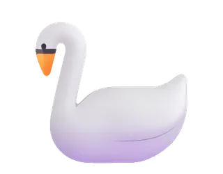 🦢 swan, bird, animal, waterfowl, graceful, nature telegram sticker