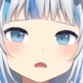 😦 Gawr Gura anime, vtuber, requin, gawr gura, mignon telegram sticker