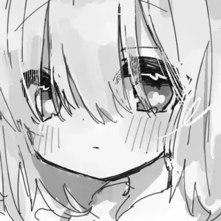 🕸️ 动漫, 女孩, 可爱, 素描, 漫画, 肖像 whatsapp sticker