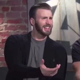 💪 Chris Evans acteur, célébrité, homme, barbe, portrait telegram sticker