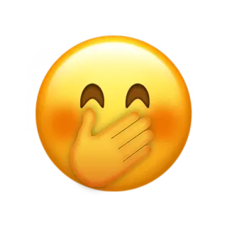 ☺️ Emoji, Smiley, Mão, Rosto, Tímido, Corar telegram sticker