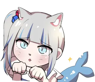 🥺 猫, 女孩, 可爱, 动漫, 动物 whatsapp sticker