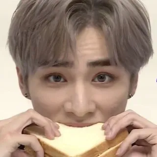 🦖 person, eating, sandwich, food, portrait whatsapp sticker