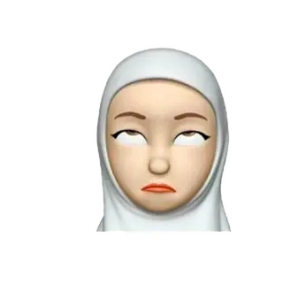 🧕 woman, meme, eyebrow, emoji, hijab, rolling eyes telegram sticker