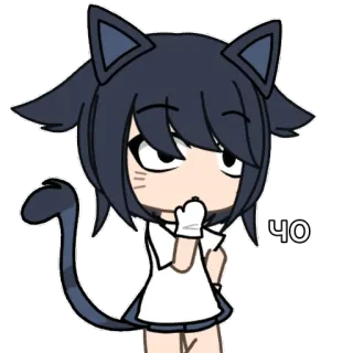 ⭐ Чо Anime, Gatto, Cartone animato, Gacha Life telegram sticker