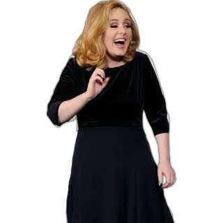 😅 Adele cantora, mulher, vestido, celebridade, música telegram sticker