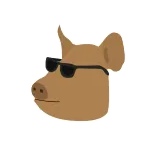 🐗 pig, animal, glasses, sunglasses, cool, cartoon telegram sticker