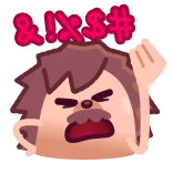 🤌 中指, 冒犯, 生气, 卡通, 手势 telegram sticker