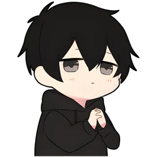 🙏 anime, manga, cartoon, cute, boy, chibi telegram sticker