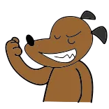 🐶 dog, cartoon, gesture, middle finger, offensive, humor telegram sticker