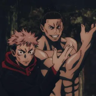 💪 Jujutsu Kaisen Anime, Jujutsu Kaisen, Yuji Itadori, Todo Aoi, Charakter, Animation, Kampf telegram sticker