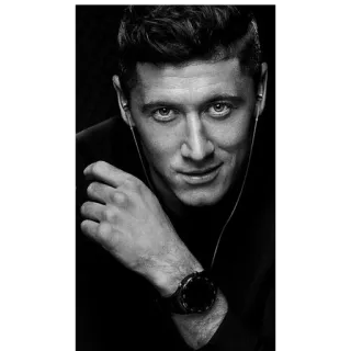 👑 Robert Lewandowski Robert Lewandowski, futbolista, fútbol, atleta, retrato telegram sticker