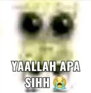 😞 SpongeBob SquarePants YAALLAH APA SIHH whatsapp sticker