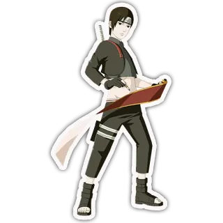 😒 Sai Naruto Anime, Naruto, Sai, Ninja, Artista, Tinta, Pergaminho, Mangá telegram sticker